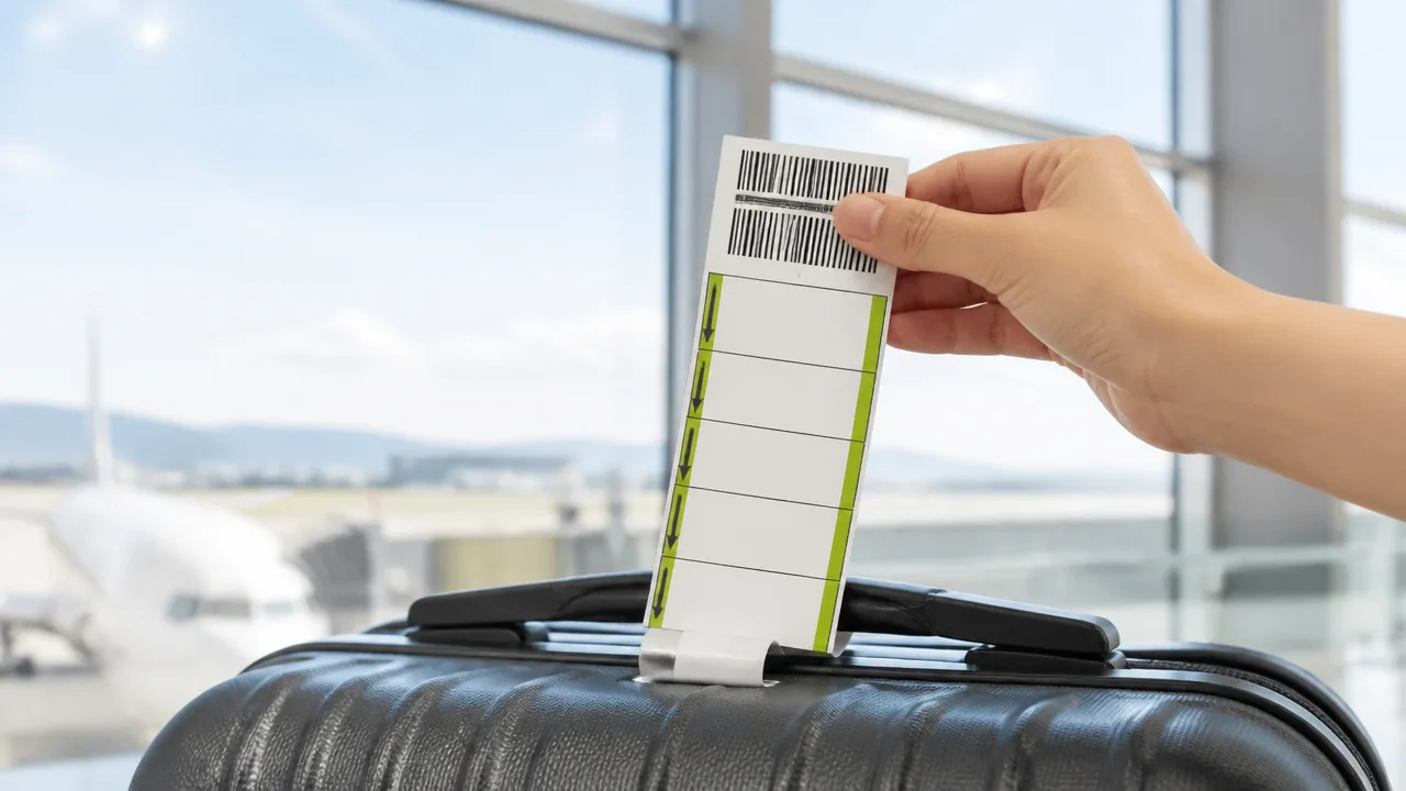 飛行機の手荷物タグ、バーコードには何が書いてある?見方を解説