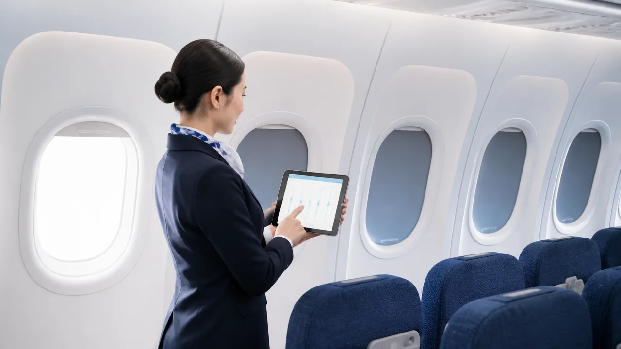飛行機の窓がボタンで暗くなる仕組みは?電子シェードの原理を解説