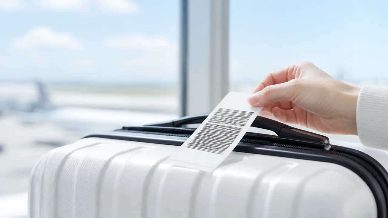 飛行機の手荷物タグ、バーコードには何が書いてある?見方を解説