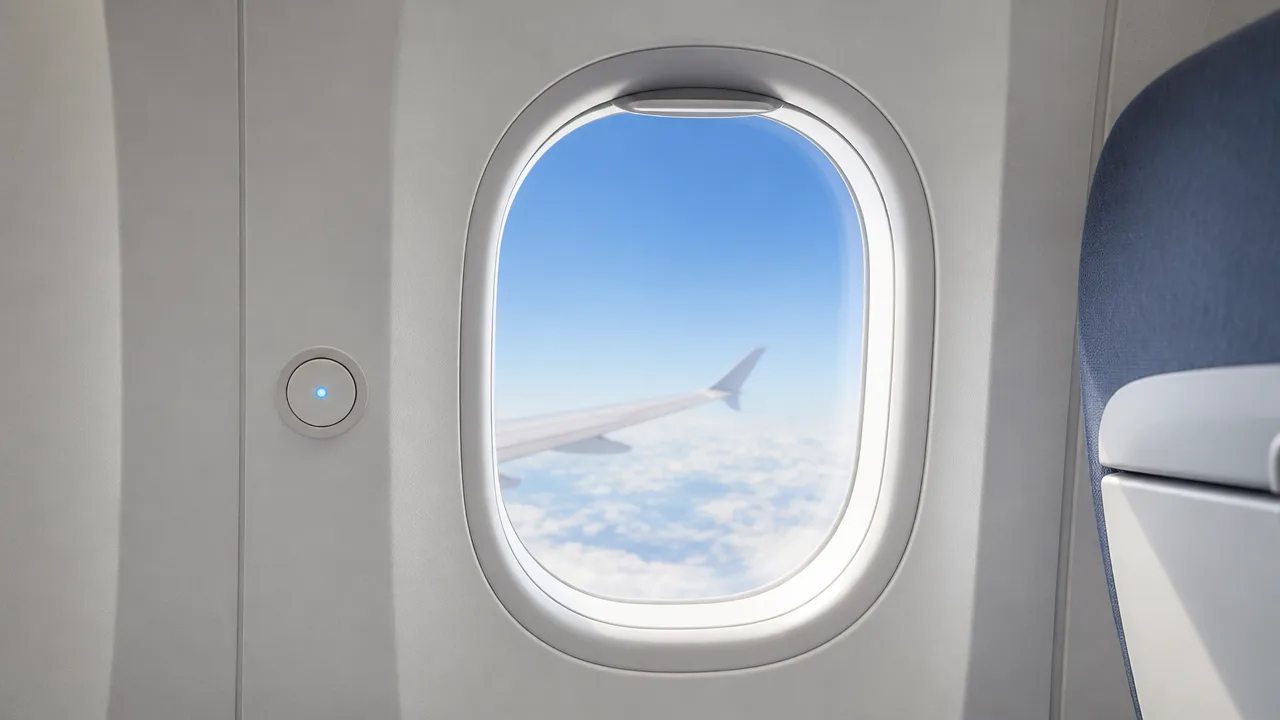 飛行機の窓がボタンで暗くなる仕組みは?電子シェードの原理を解説