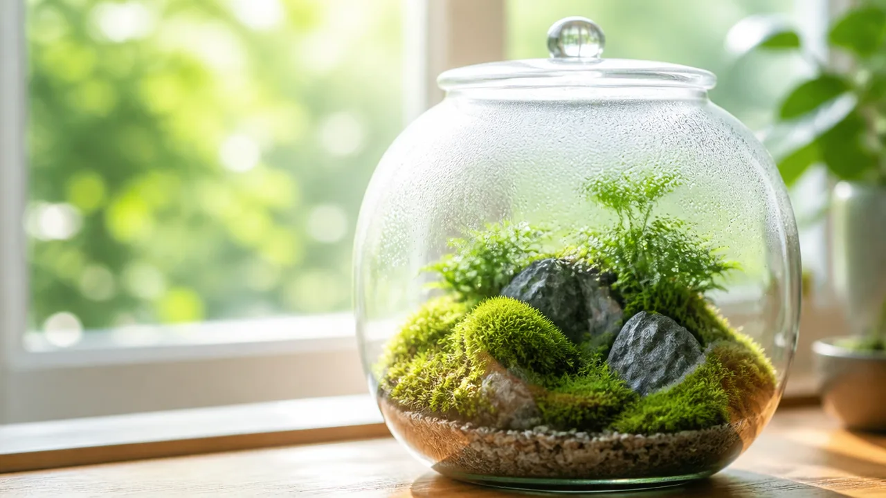 苔テラリウムのガラスが曇る原因は?結露を防ぐ対策とお手入れ方法