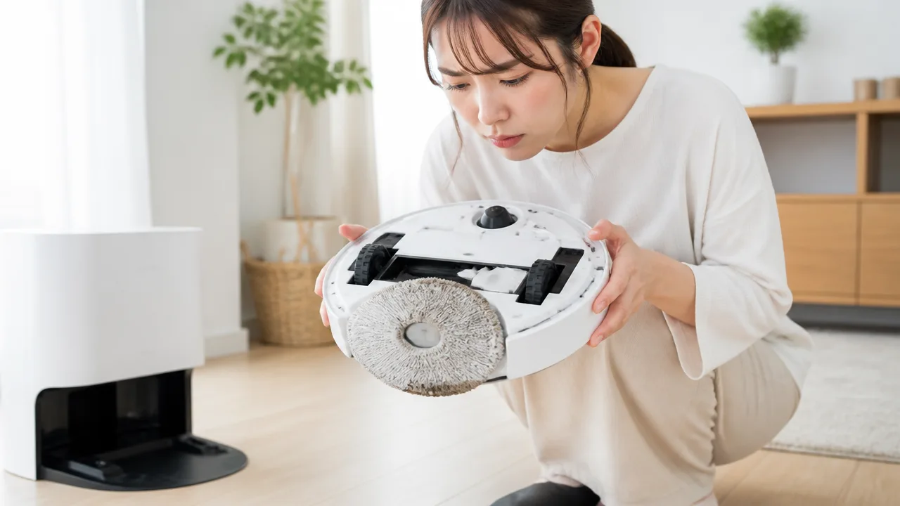 ロボット掃除機の水拭きモップが臭い原因と対策、お手入れ方法