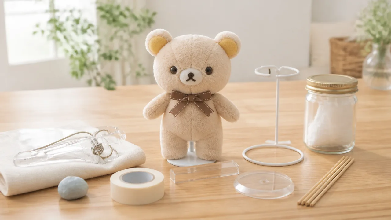 ぬい撮りでぬいぐるみを自立させる目立たないスタンドの選び方とコツ