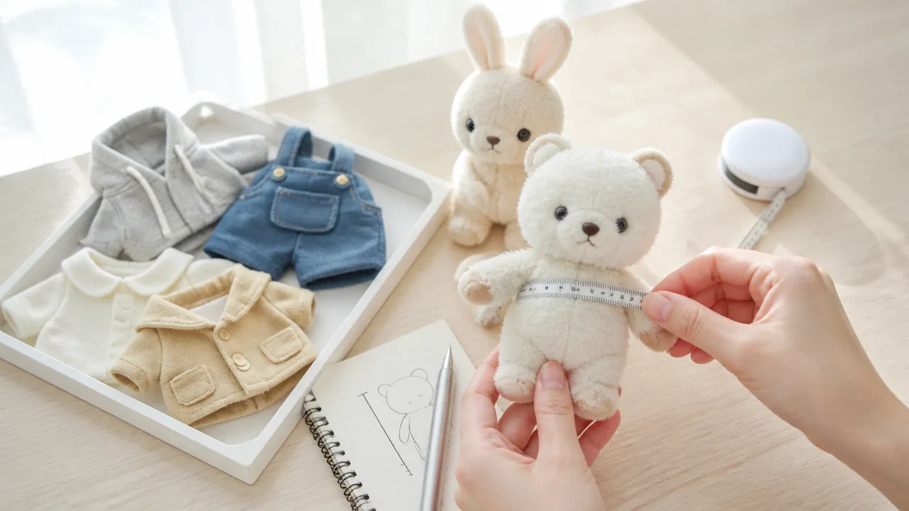 ぬいぐるみの洋服サイズは?15cm・20cm別の測り方ガイド