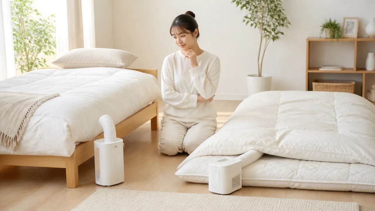 スティック式布団乾燥機とマット式の違いは?乾燥性能と使いやすさを比較