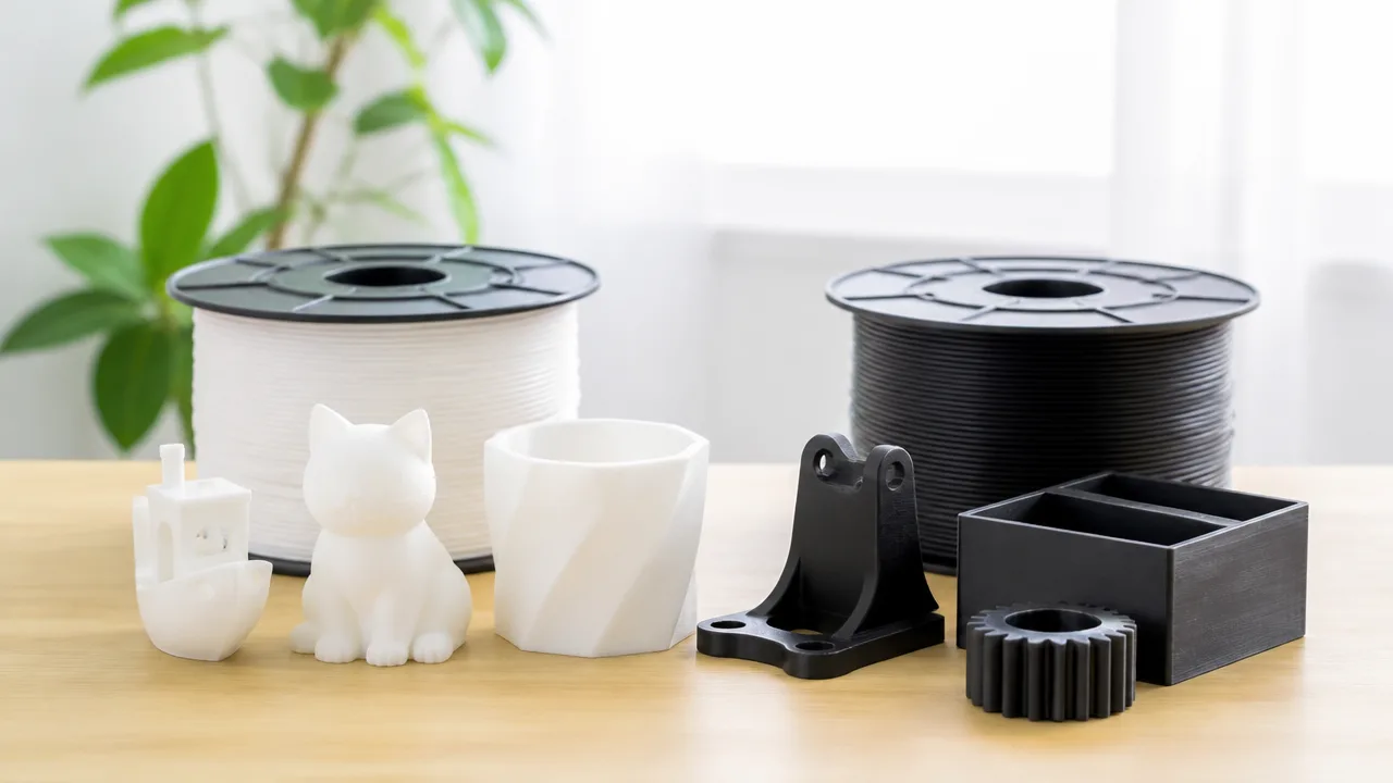 3DプリンターのPLAとPETGの違いを初心者向けにやさしく解説