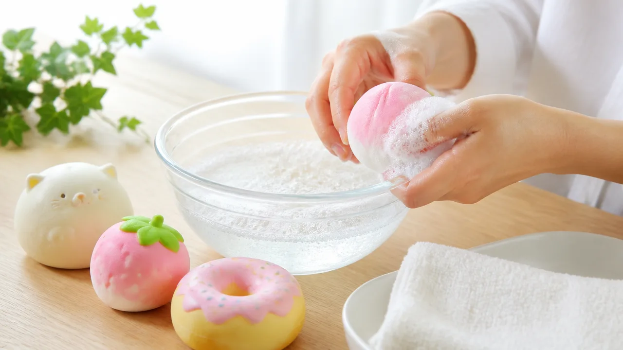 スクイーズがベタベタする原因は?正しい洗い方と復活させる方法