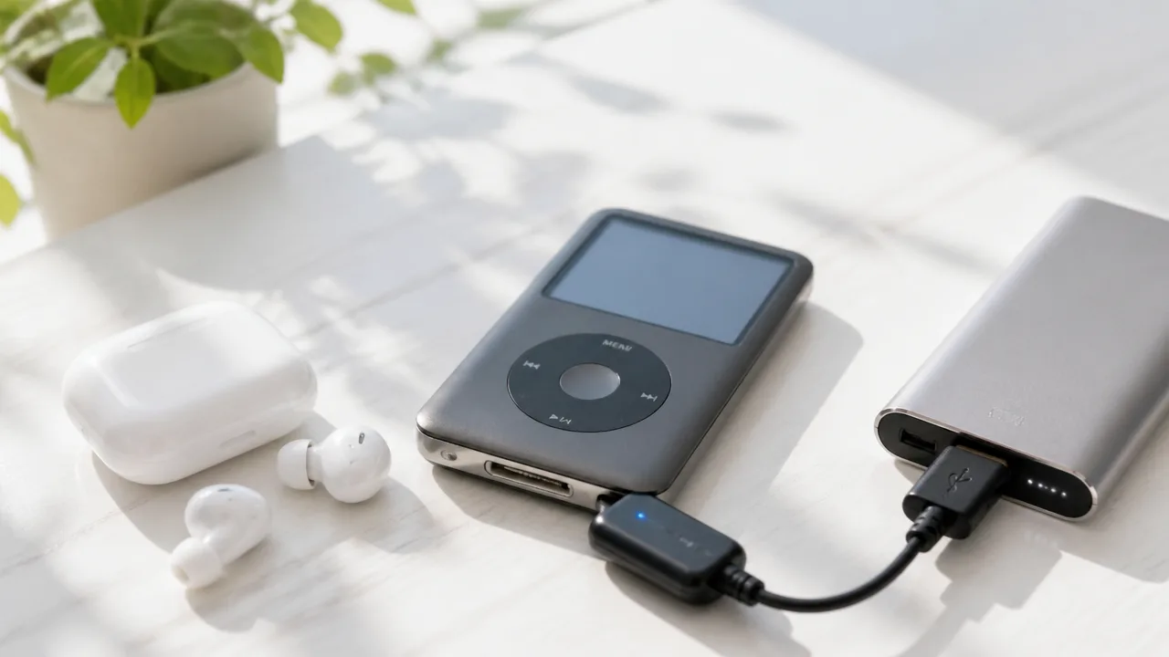 古いiPod classicでBluetoothイヤホンを使う方法と注意点