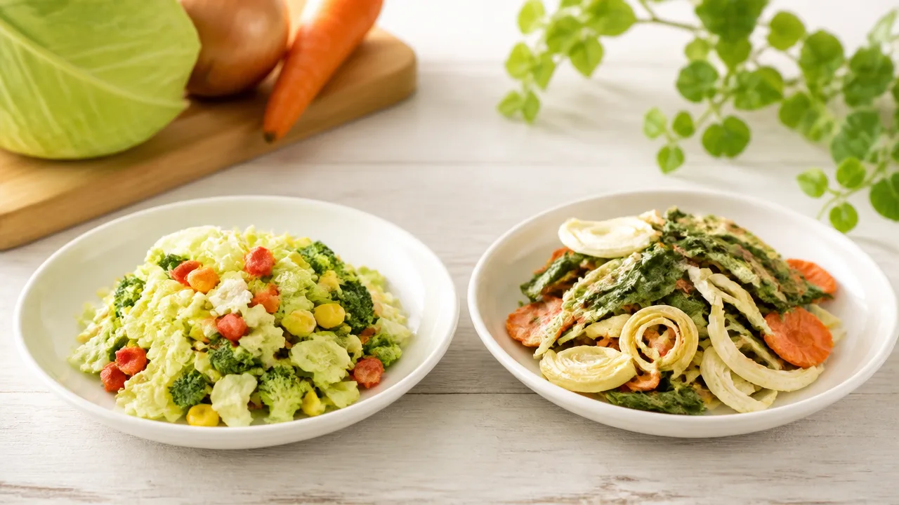 フリーズドライ乾燥野菜とエアドライの違いは?特徴と選び方を解説