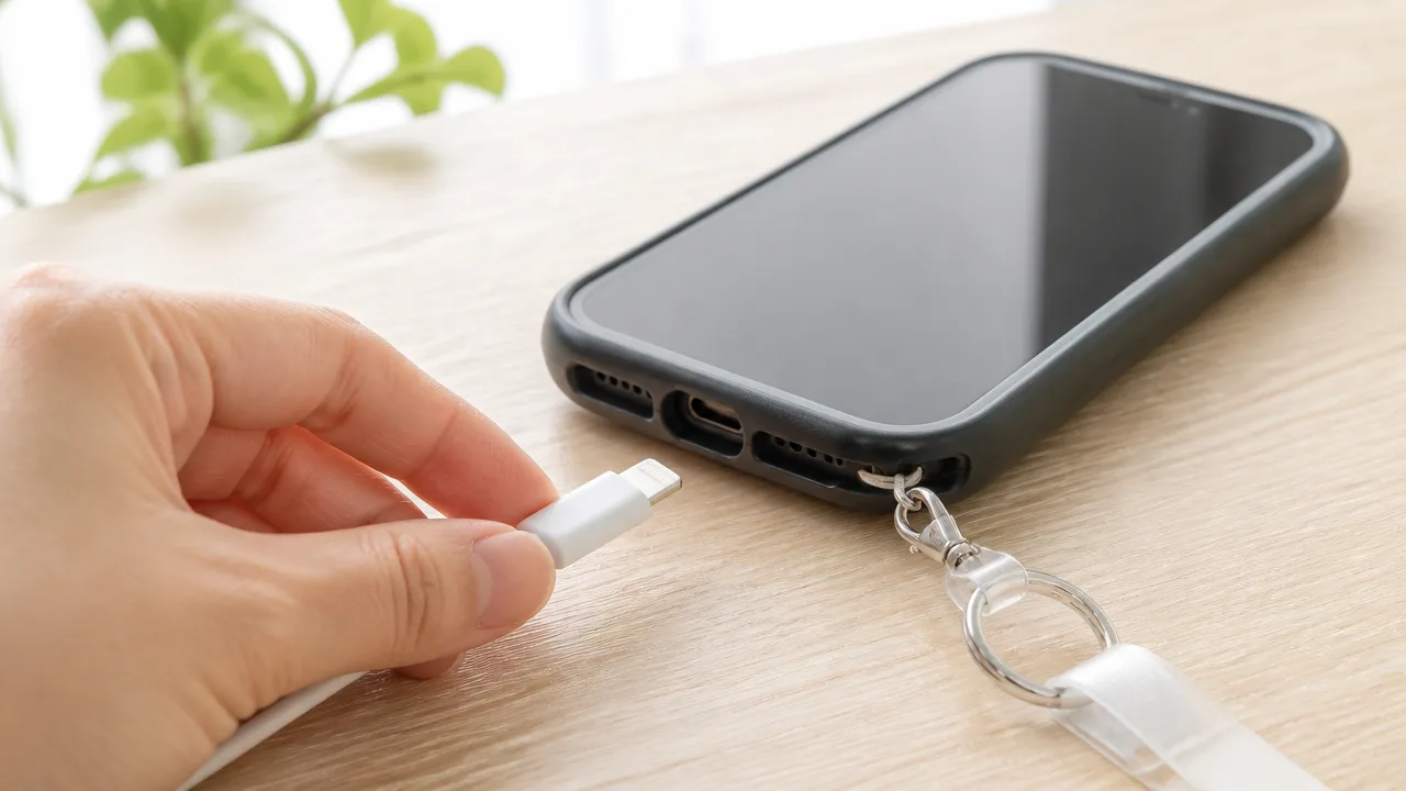 スマホストラップホルダーで充電ケーブルが差さらない原因と対処法