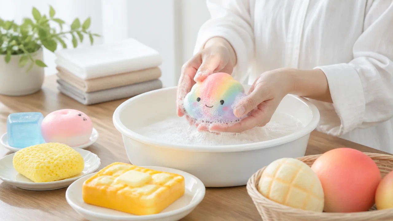 スクイーズがベタベタする原因は?正しい洗い方と復活させる方法