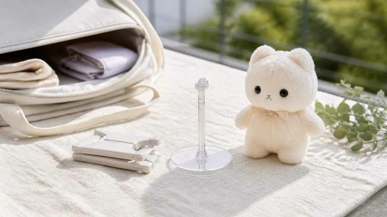 ぬい撮りでぬいぐるみを自立させる目立たないスタンドの選び方とコツ