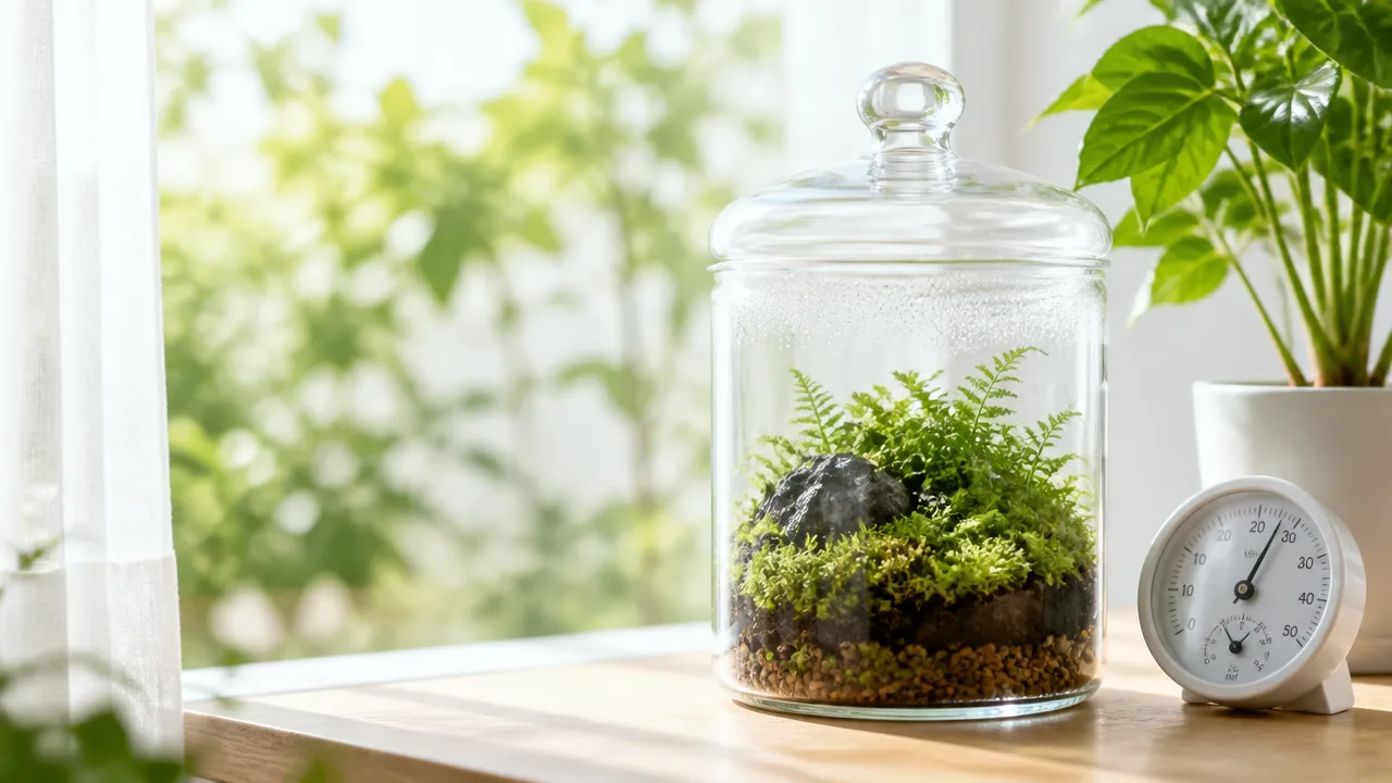 苔テラリウムのガラスが曇る原因は?結露を防ぐ対策とお手入れ方法