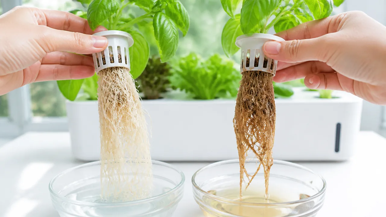 水耕栽培の根が茶色くなるのはなぜ？根腐れとの見分け方と対策を解説